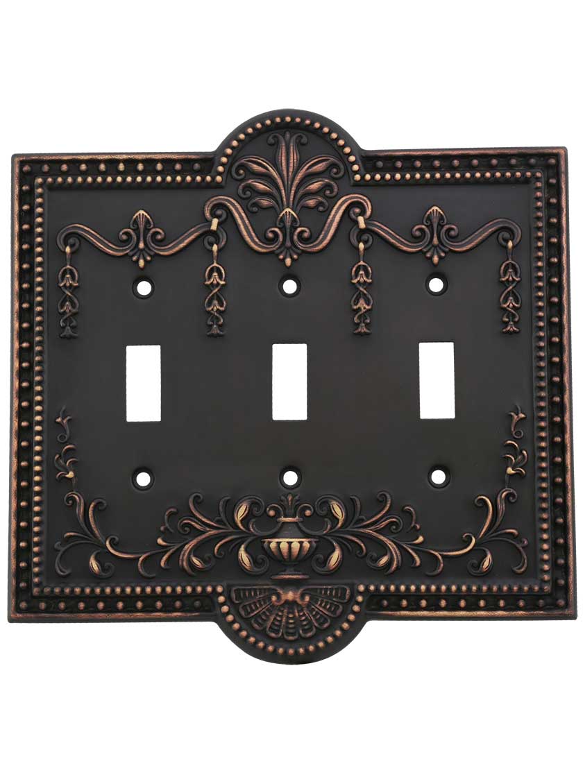 Como Triple Toggle Switch Plate House of Antique Hardware